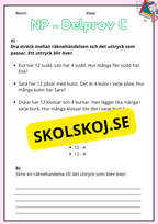 Nationella Prov – Matematik - Träningsmaterial - Årskurs 3 - Del B och C