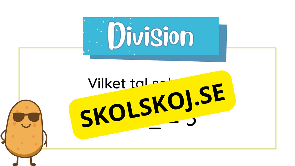 Öva division - Vilket tal saknas
