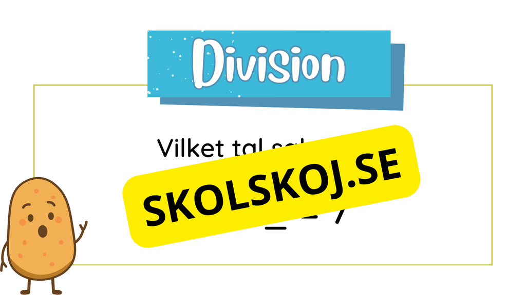 Öva division - Vilket tal saknas