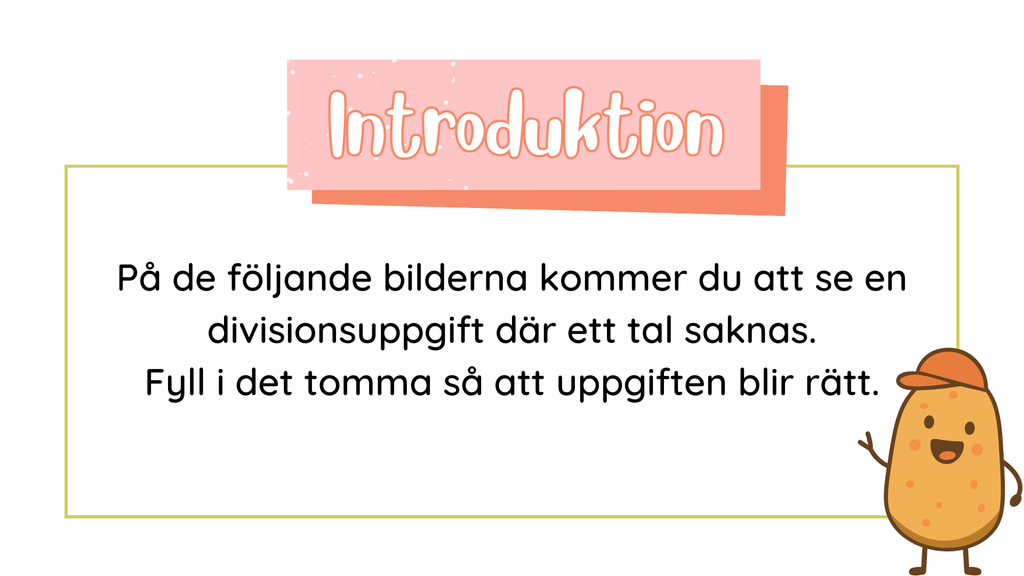 Öva division - Vilket tal saknas