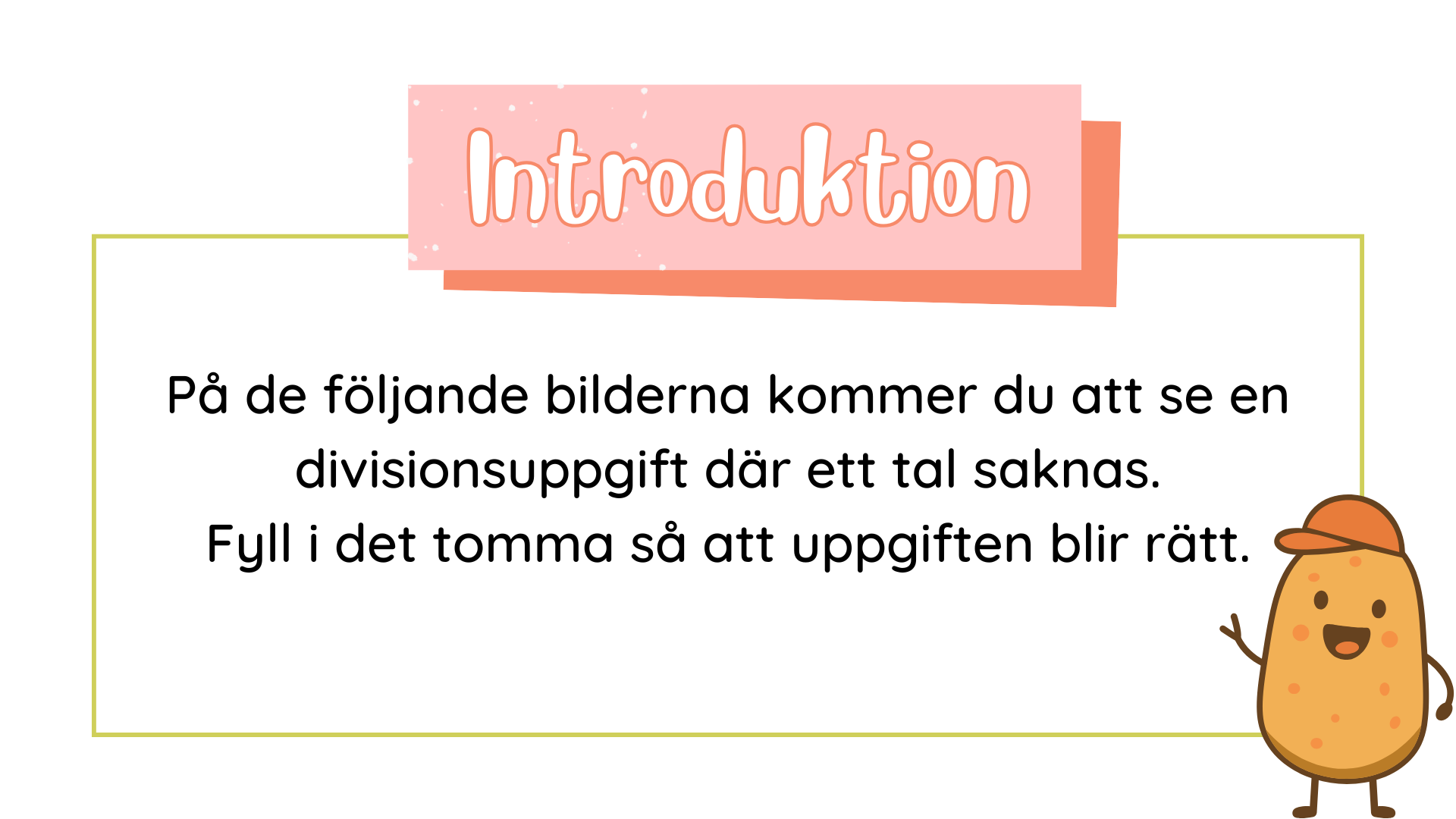 Öva division - Vilket tal saknas