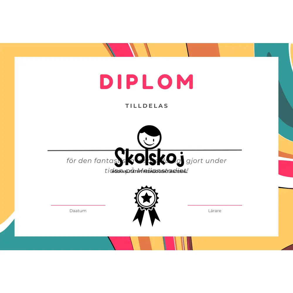 Diplom - Låg- och mellanstadiet (8 st)