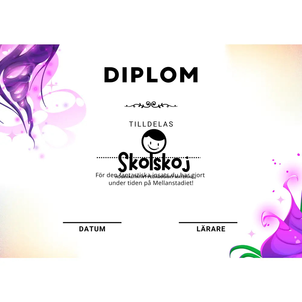 Diplom - Låg- och mellanstadiet (8 st)