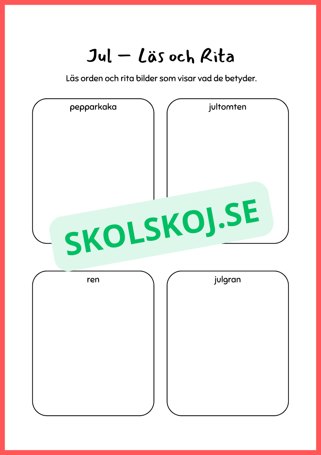 Julaktiviteter - Häfte