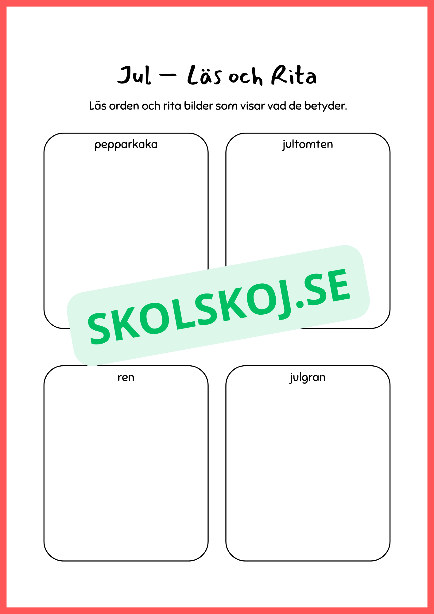 Julaktiviteter - Häfte