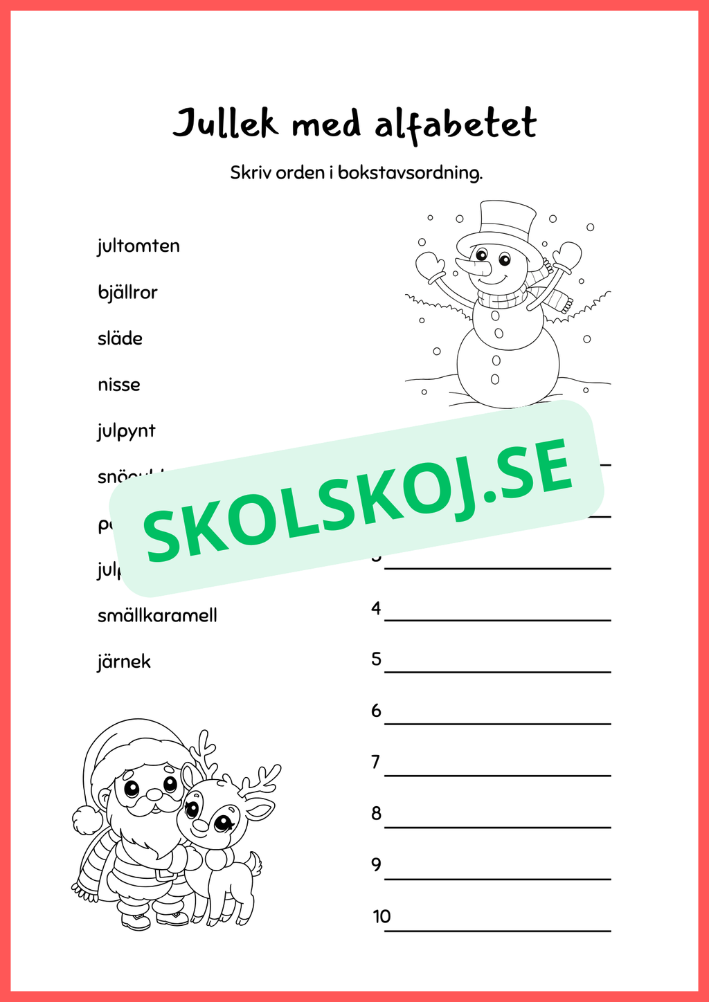 Julaktiviteter - Häfte