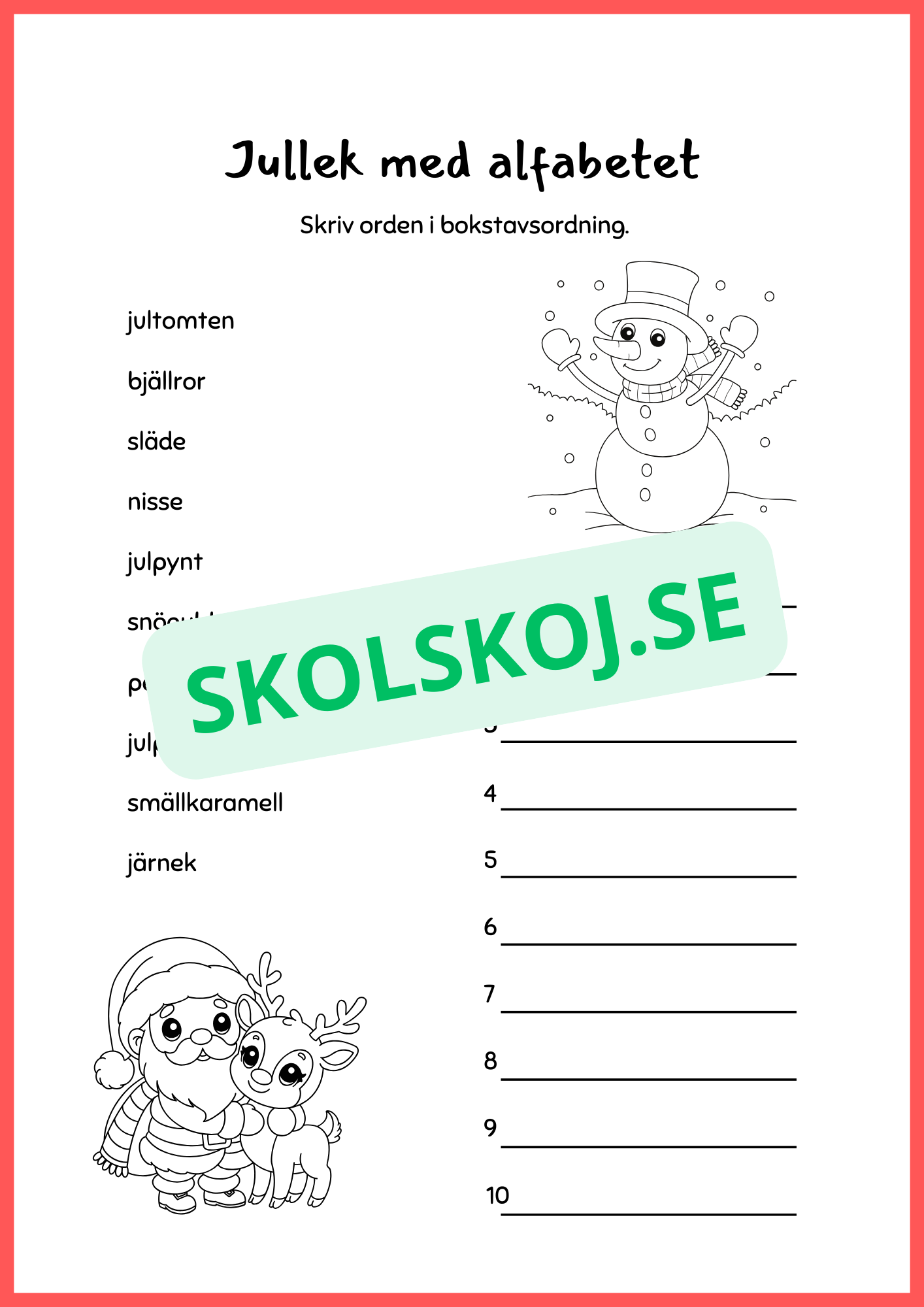 Julaktiviteter - Häfte