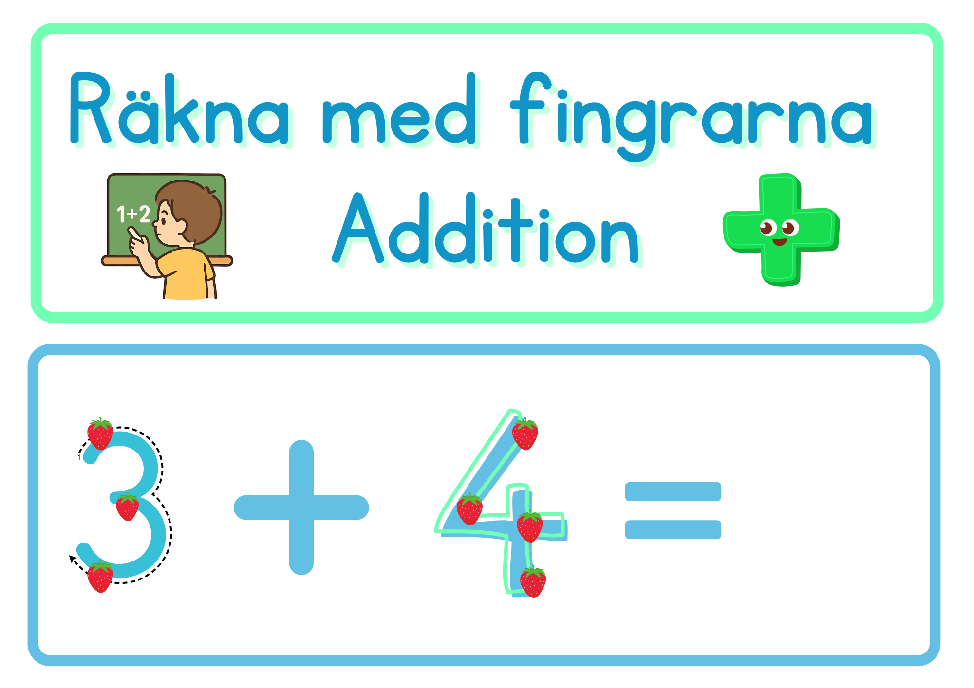 Räkna med fingrarna - Addition