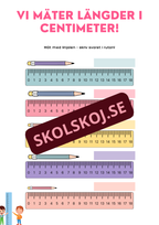 Vi mäter längder i centimeter
