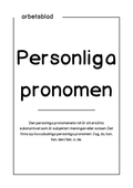 Personliga pronomen - Häfte
