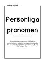 Personliga pronomen - Häfte