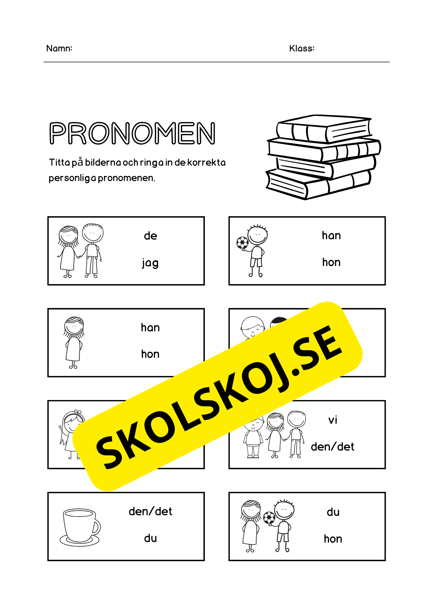 Personliga pronomen - Häfte