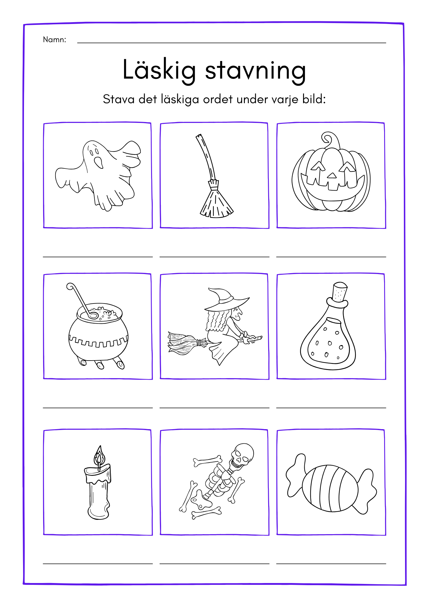 Min spökliga Halloween aktivitetsbok