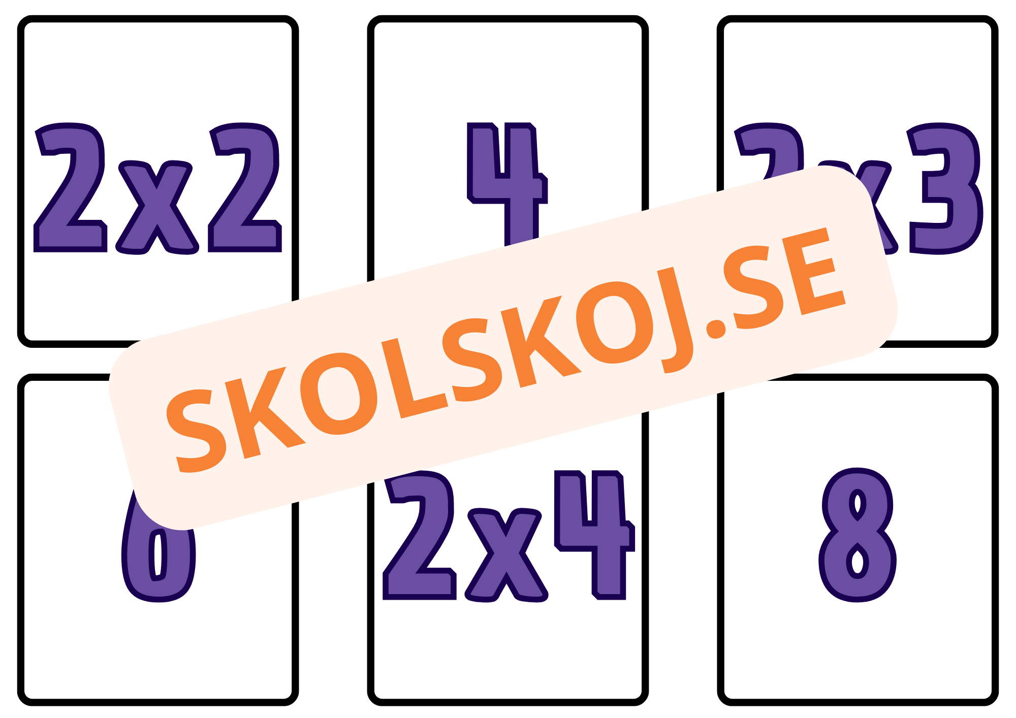 Multiplikation - 1 - 10 - Memory - A5 storlek