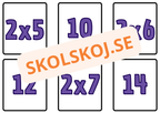 Multiplikation - 1 - 10 - Memory - A5 storlek