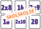 Multiplikation - 1 - 10 - Memory - A5 storlek