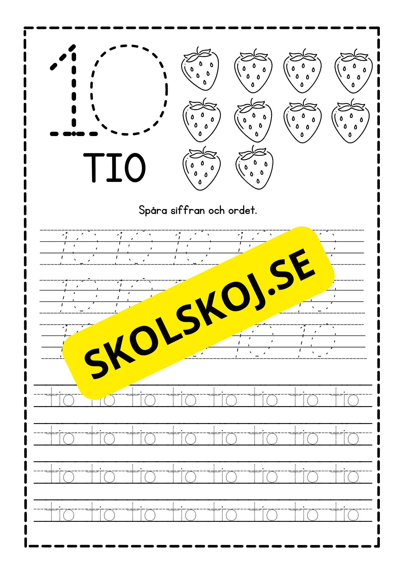 Häfte - Spåra siffror - 1 - 10