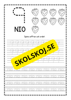 Häfte - Spåra siffror - 1 - 10