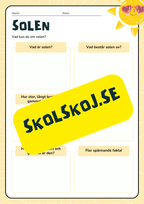 Vi lär oss om solen - Åk 3 - 6