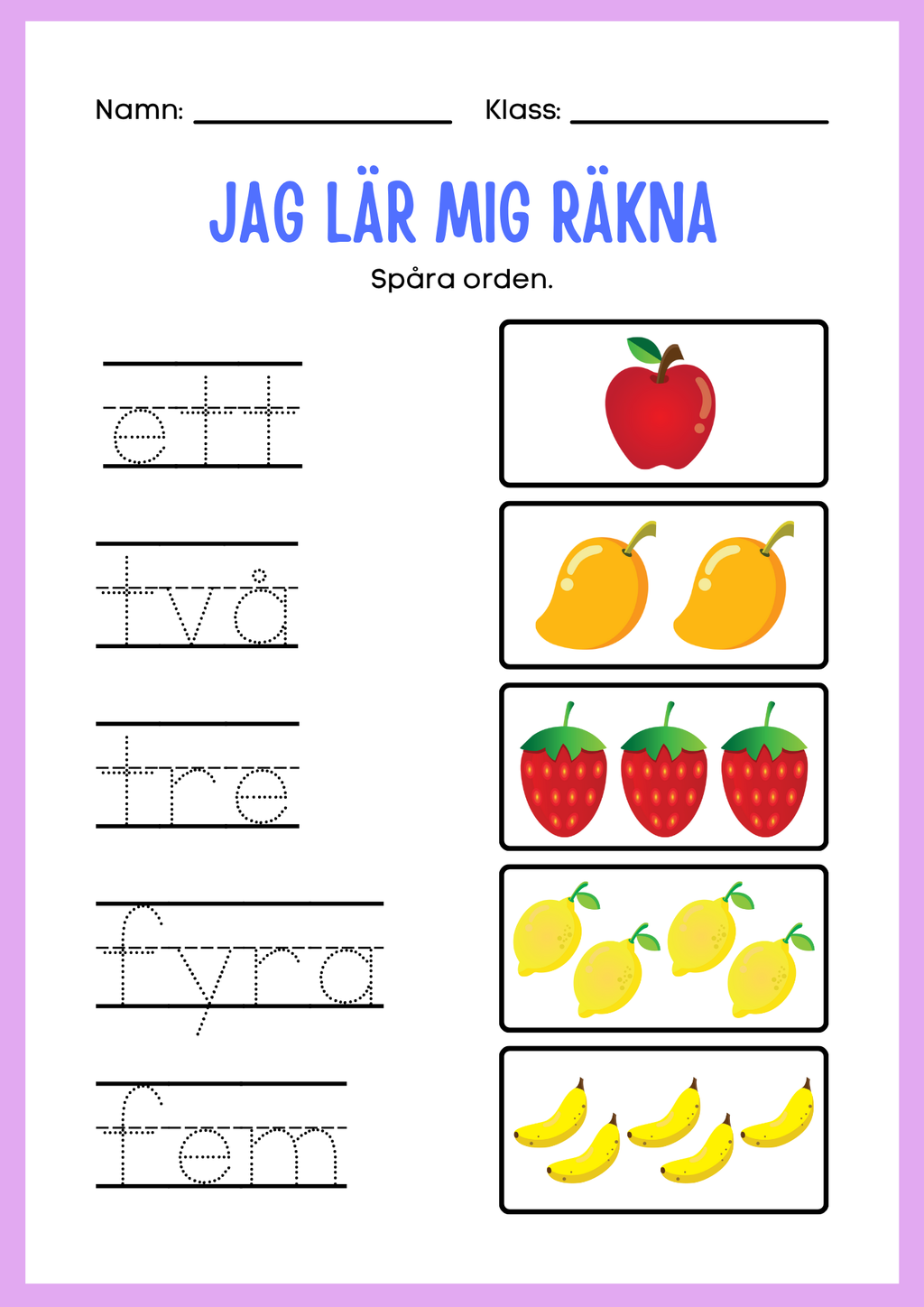 Jag lär mig räkna - Häfte