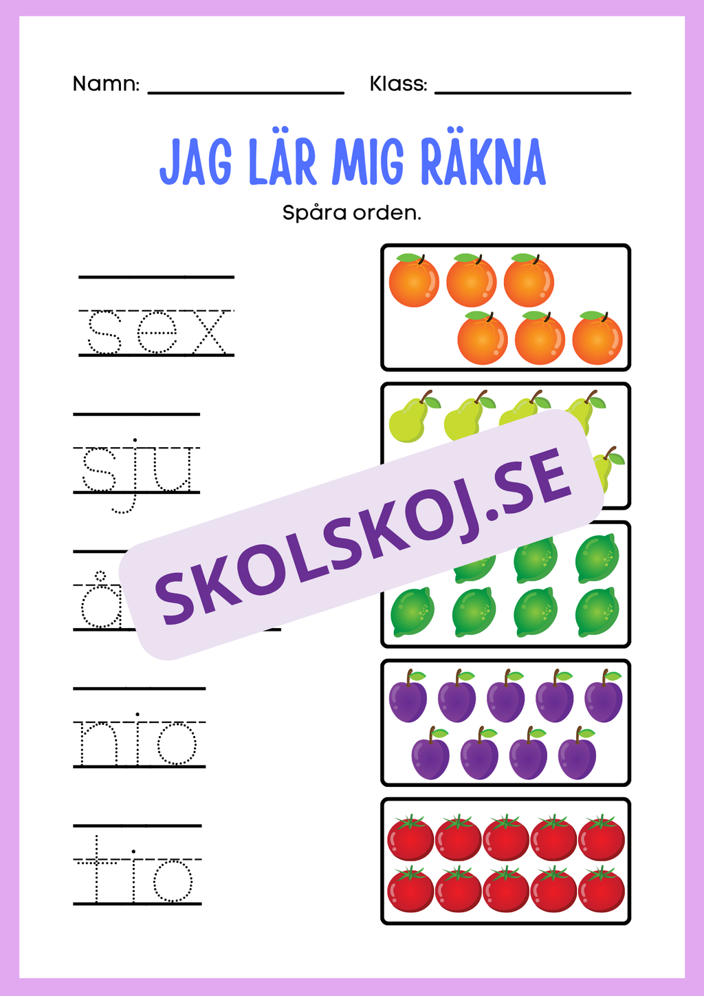 Jag lär mig räkna - Häfte