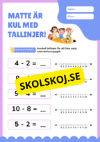 Matte är kul med tallinjer - Addition och subtraktion