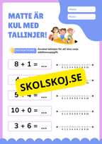 Matte är kul med tallinjer - Addition och subtraktion