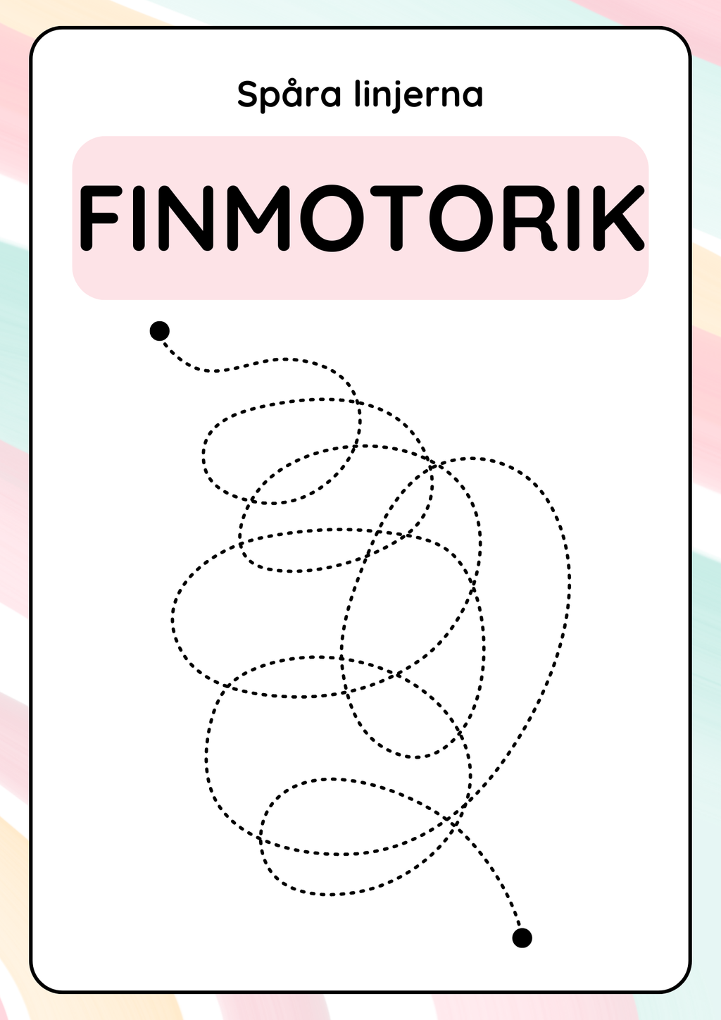 Spåra linjerna - Finmotorik