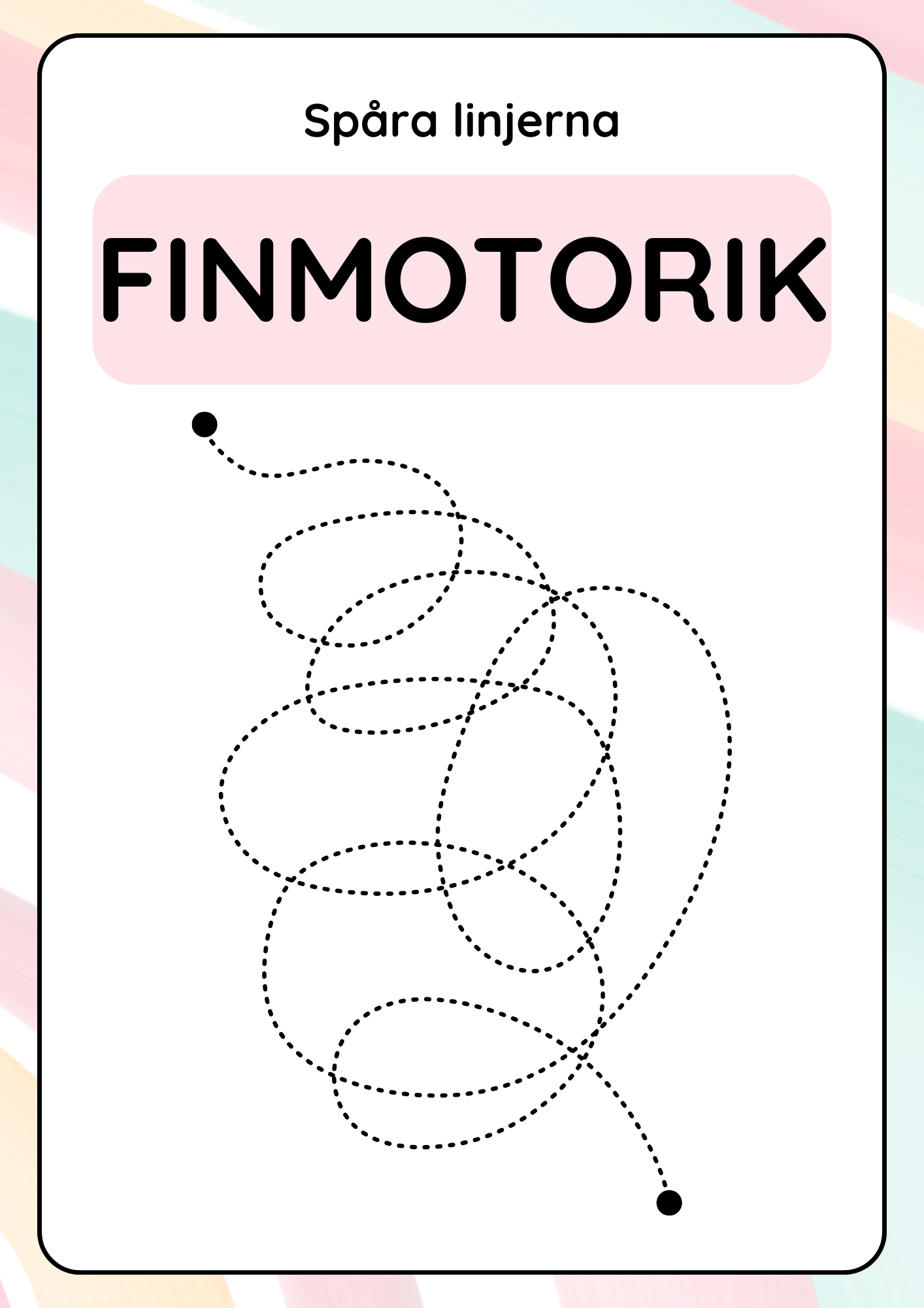 Spåra linjerna - Finmotorik