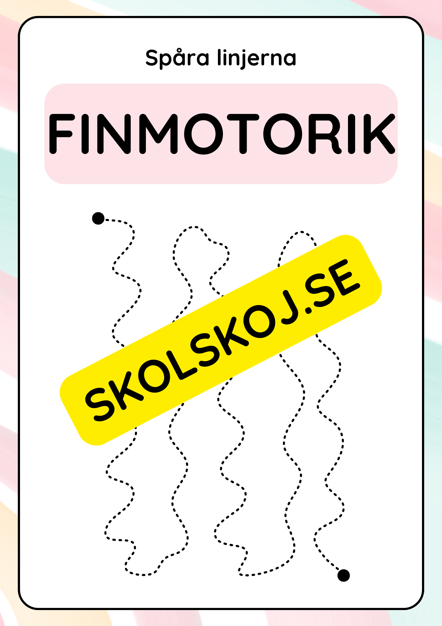 Spåra linjerna - Finmotorik