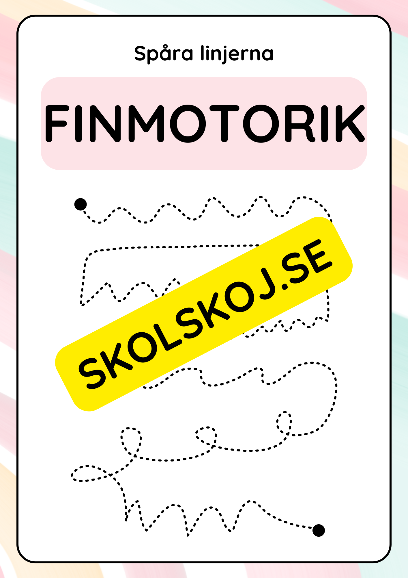 Spåra linjerna - Finmotorik