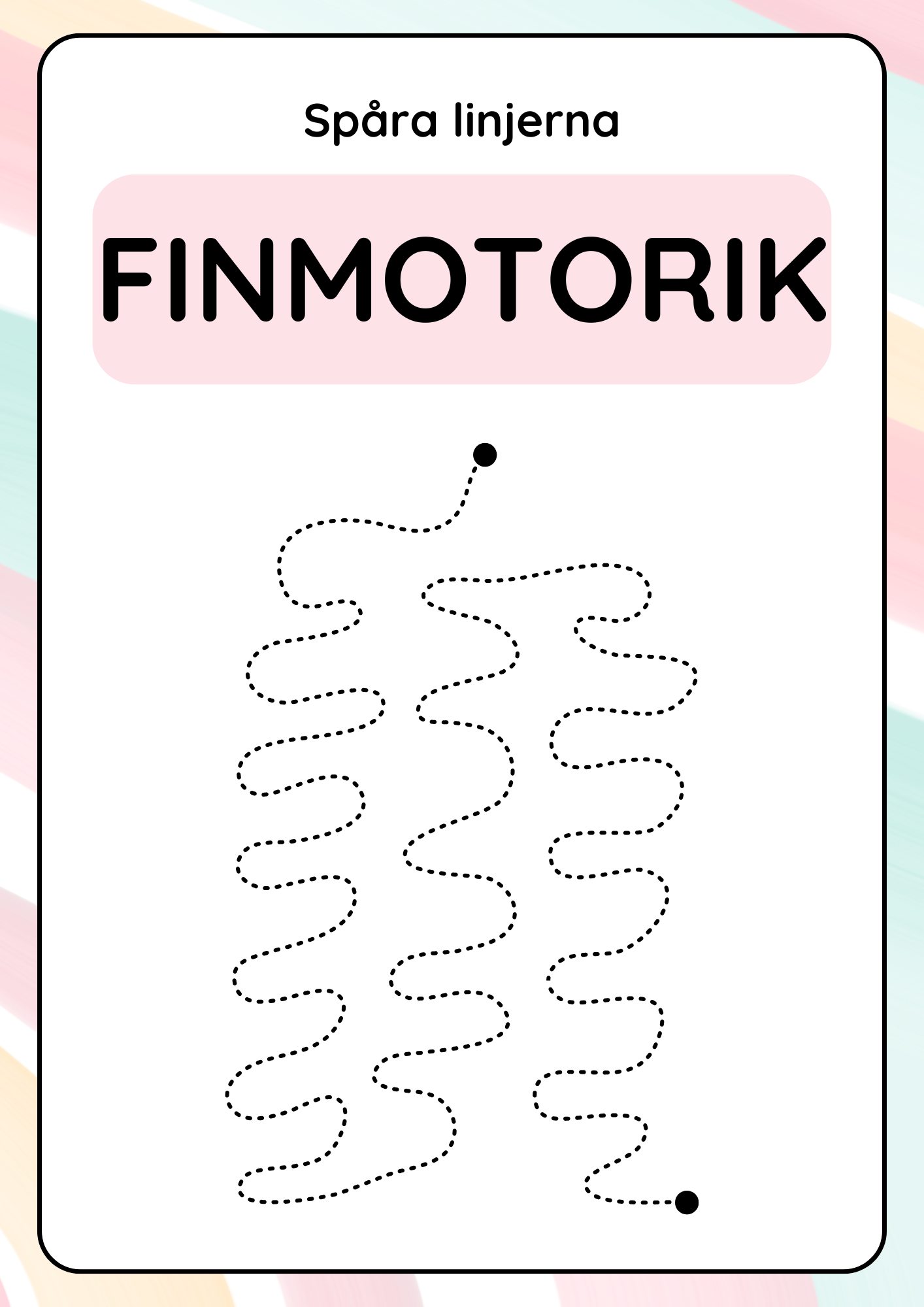 Spåra linjerna - Finmotorik