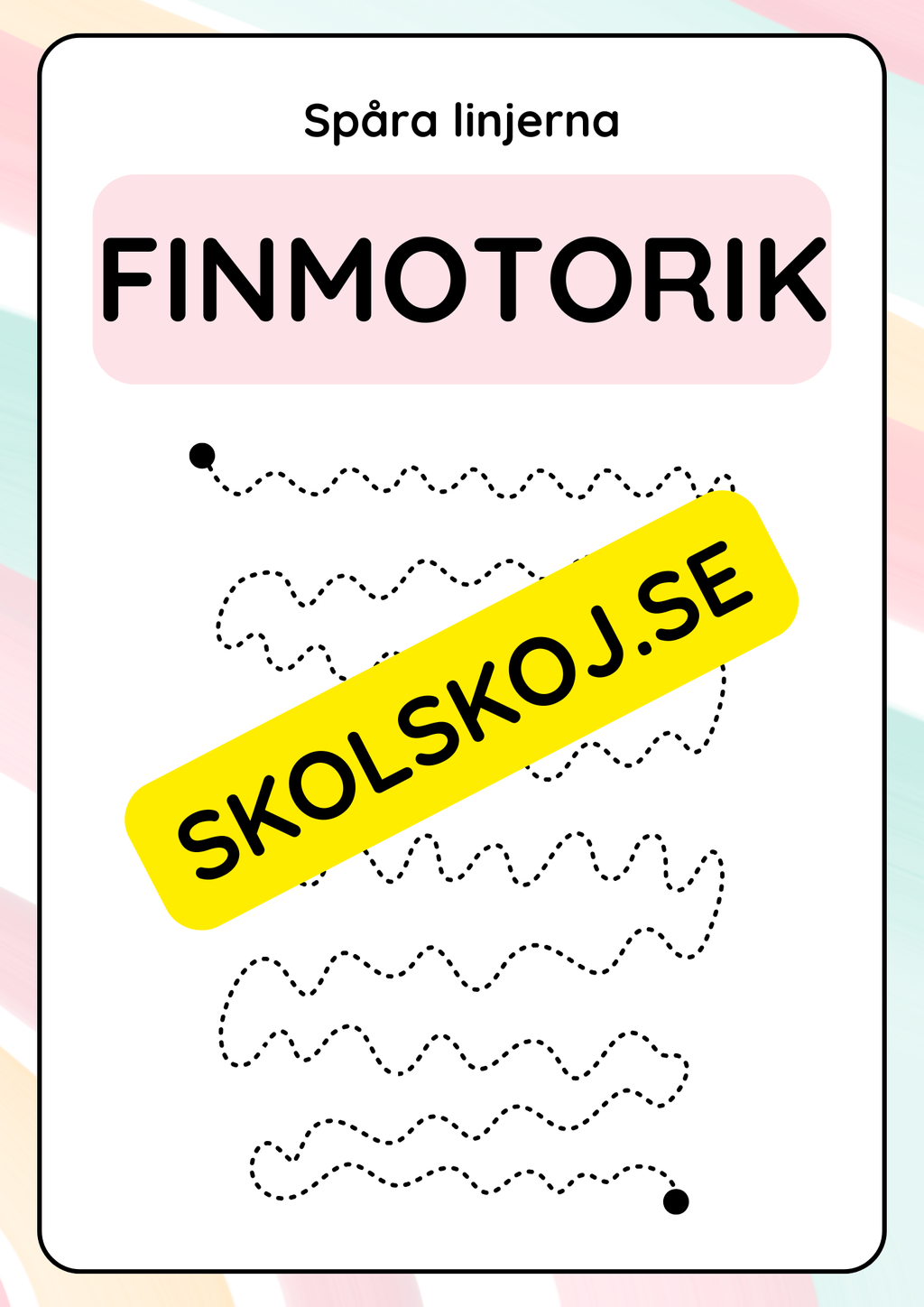 Spåra linjerna - Finmotorik