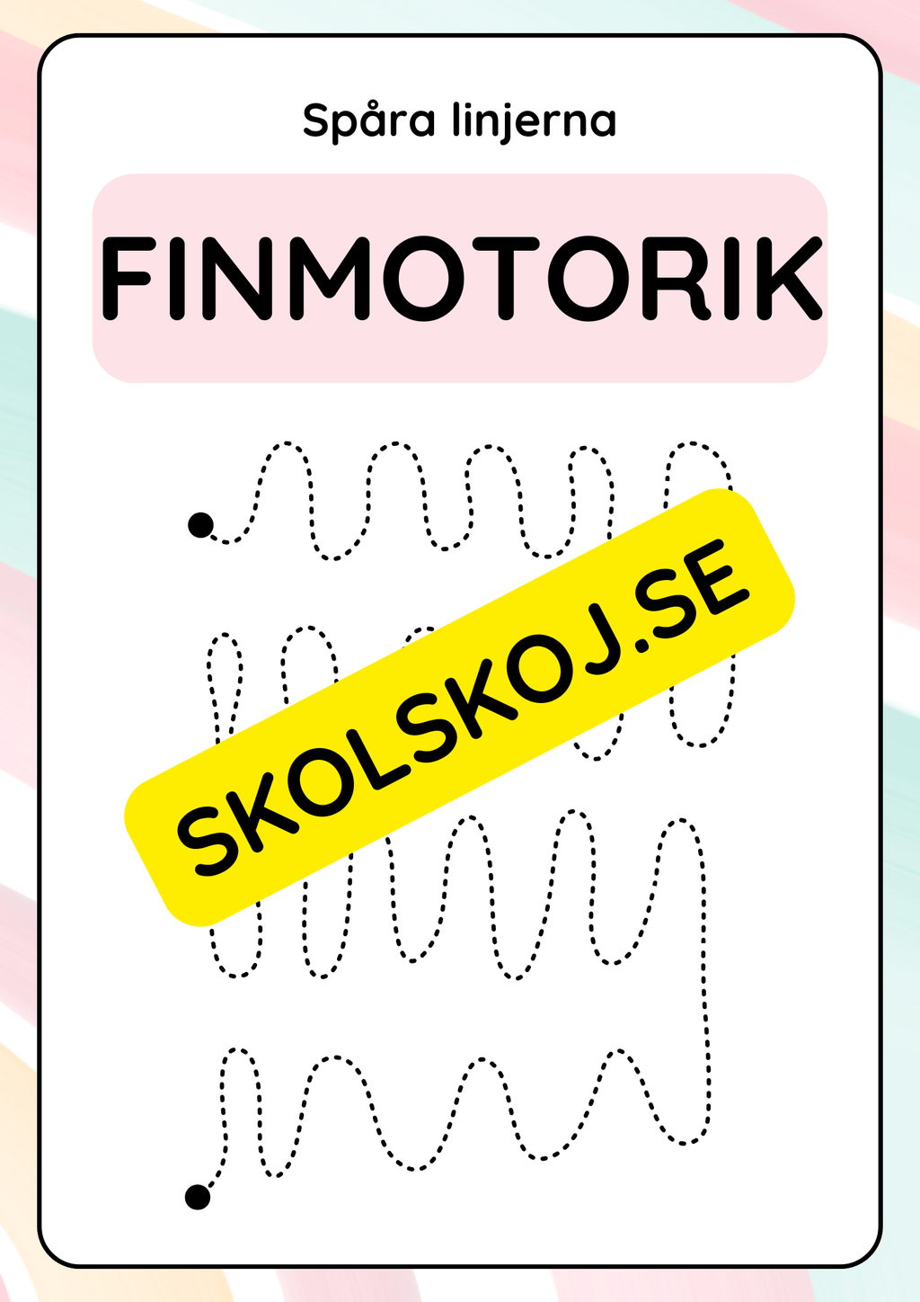 Spåra linjerna - Finmotorik