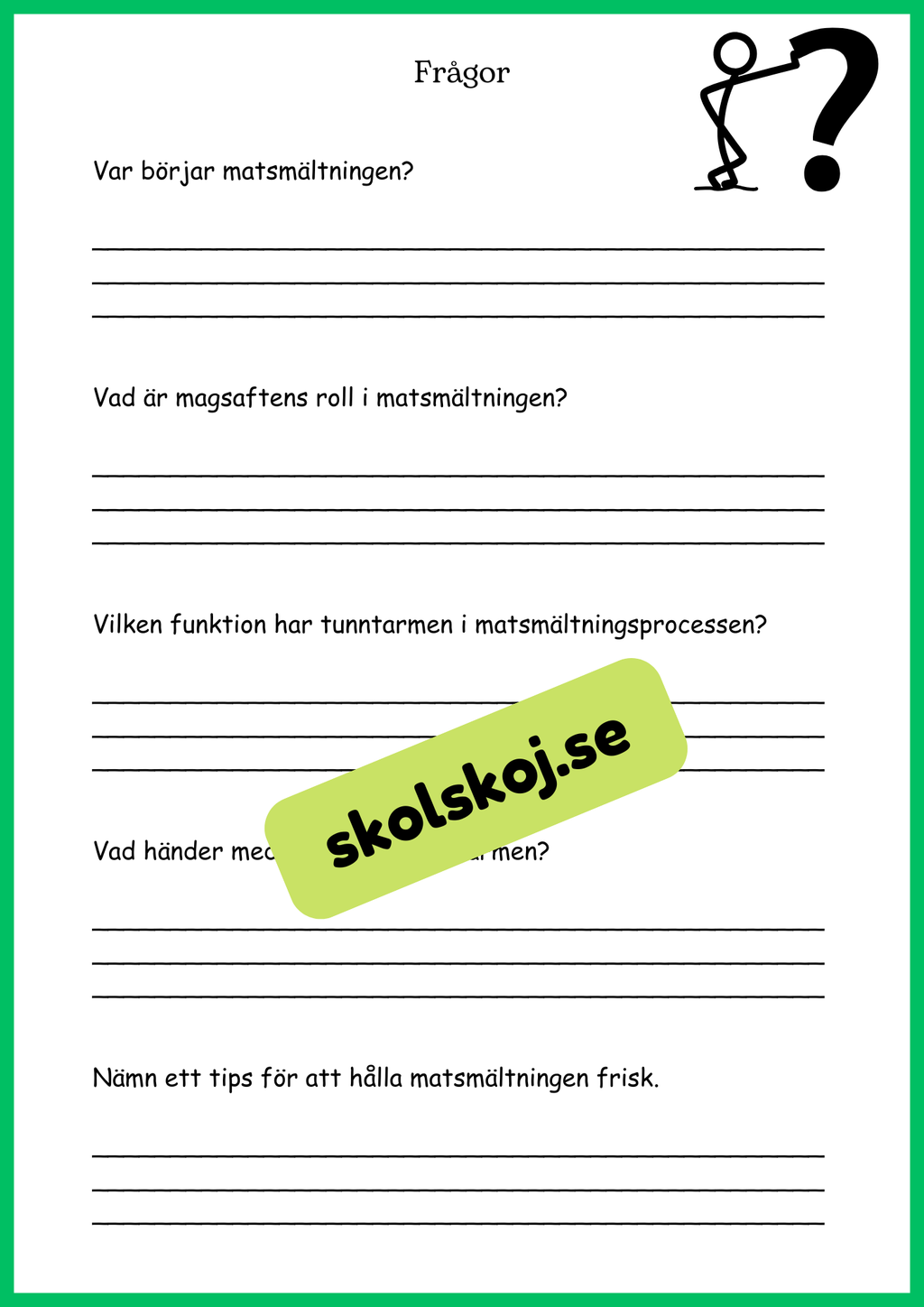 Matsmältningssystemet