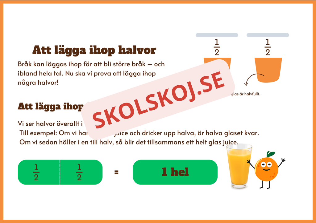 Vad är ett bråk - Häfte