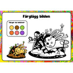 Färglägg bilderna - Häfte