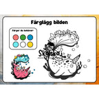 Färglägg bilderna - Häfte