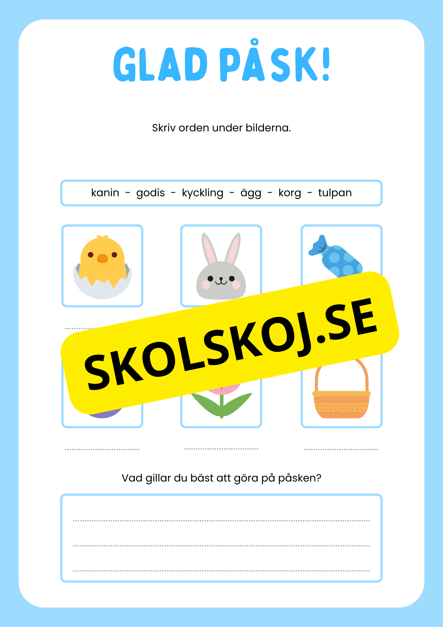 Glad påsk - Häfte - Blandade uppgifter