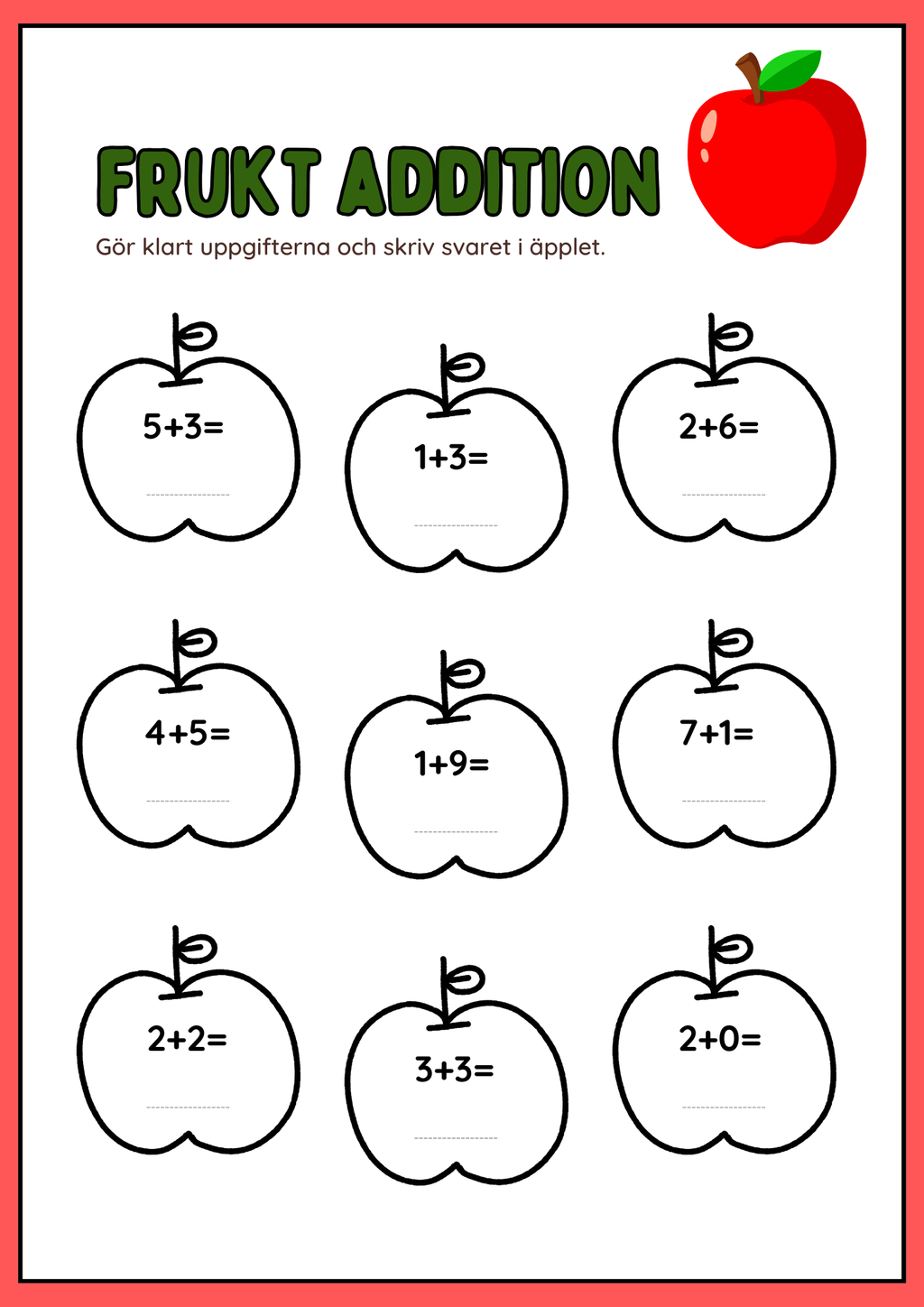 Frukt addition - Häfte