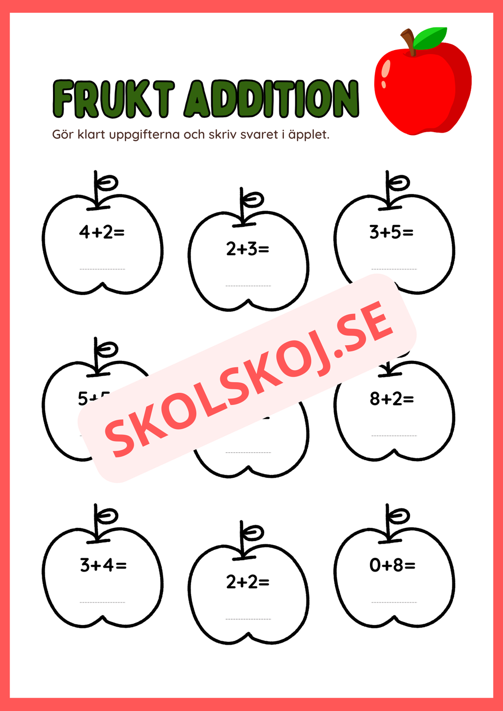 Frukt addition - Häfte