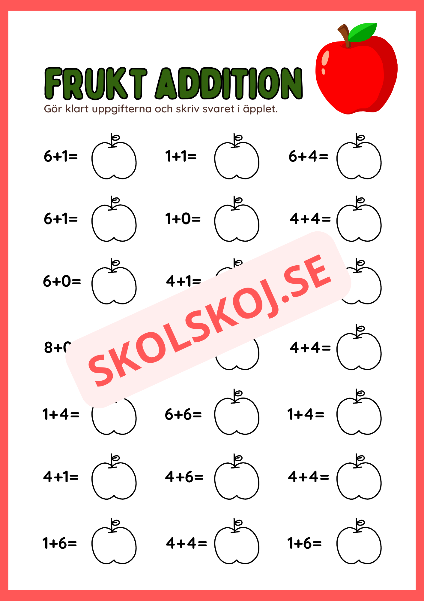 Frukt addition - Häfte