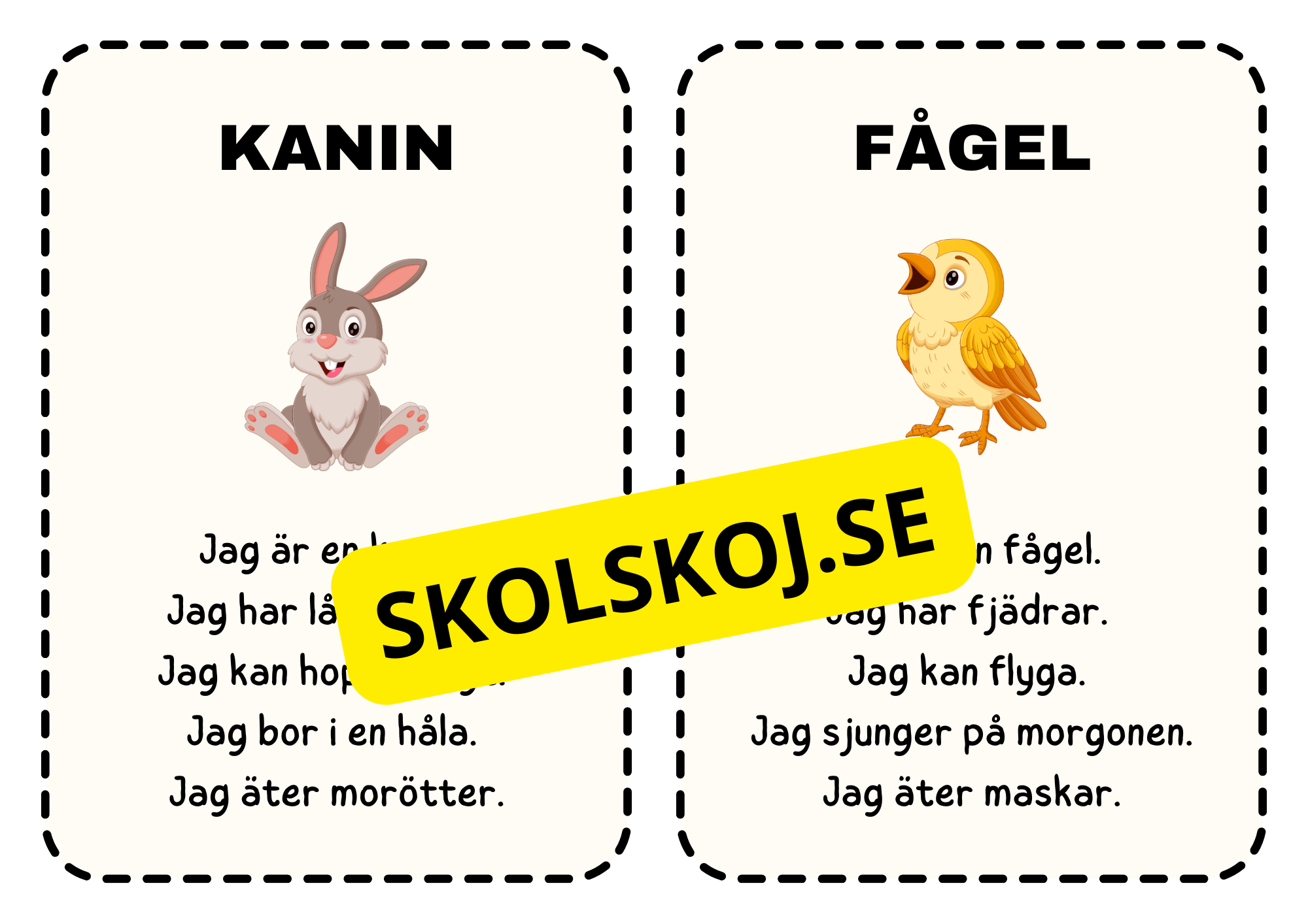Läsförståelse - Flashkort