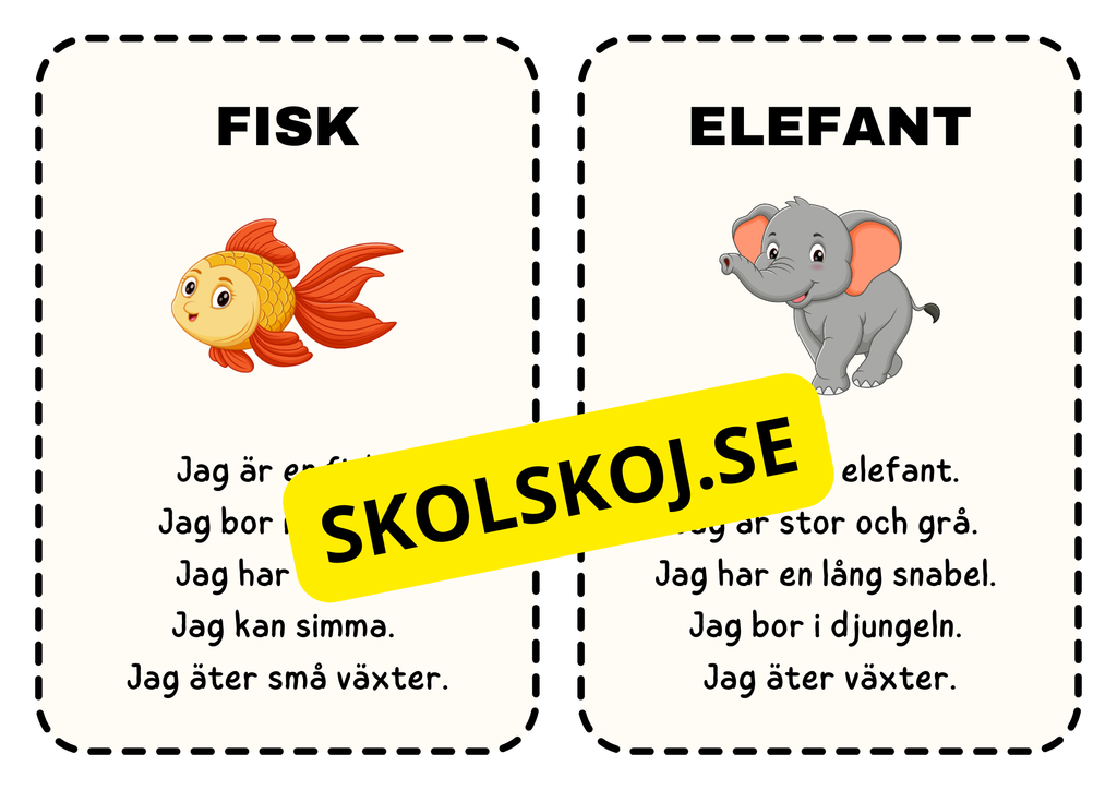 Läsförståelse - Flashkort