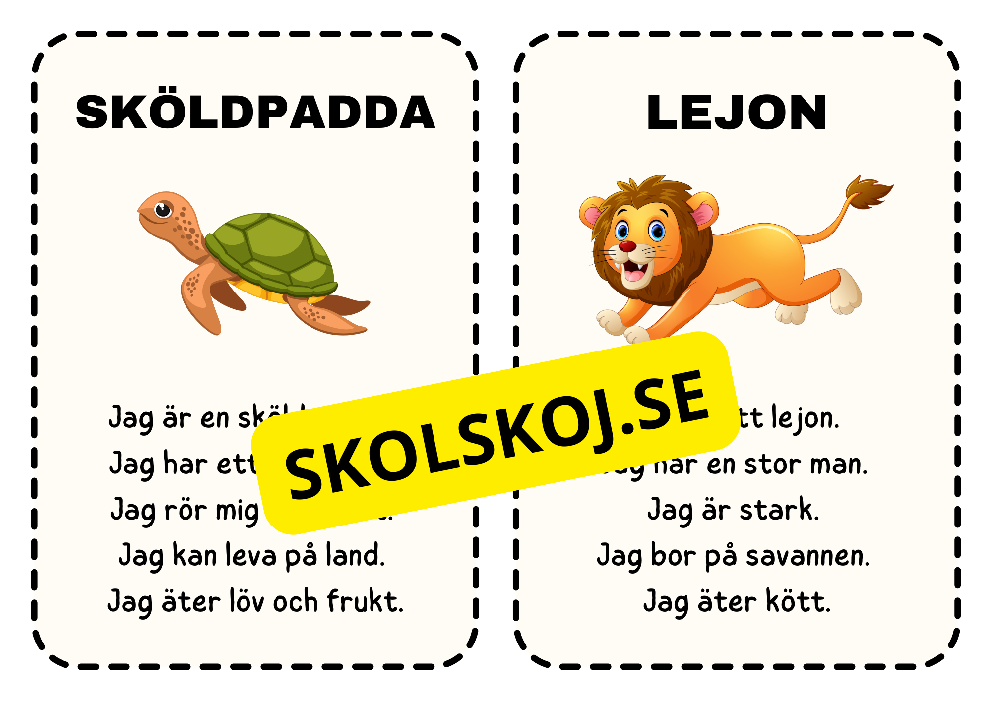 Läsförståelse - Flashkort