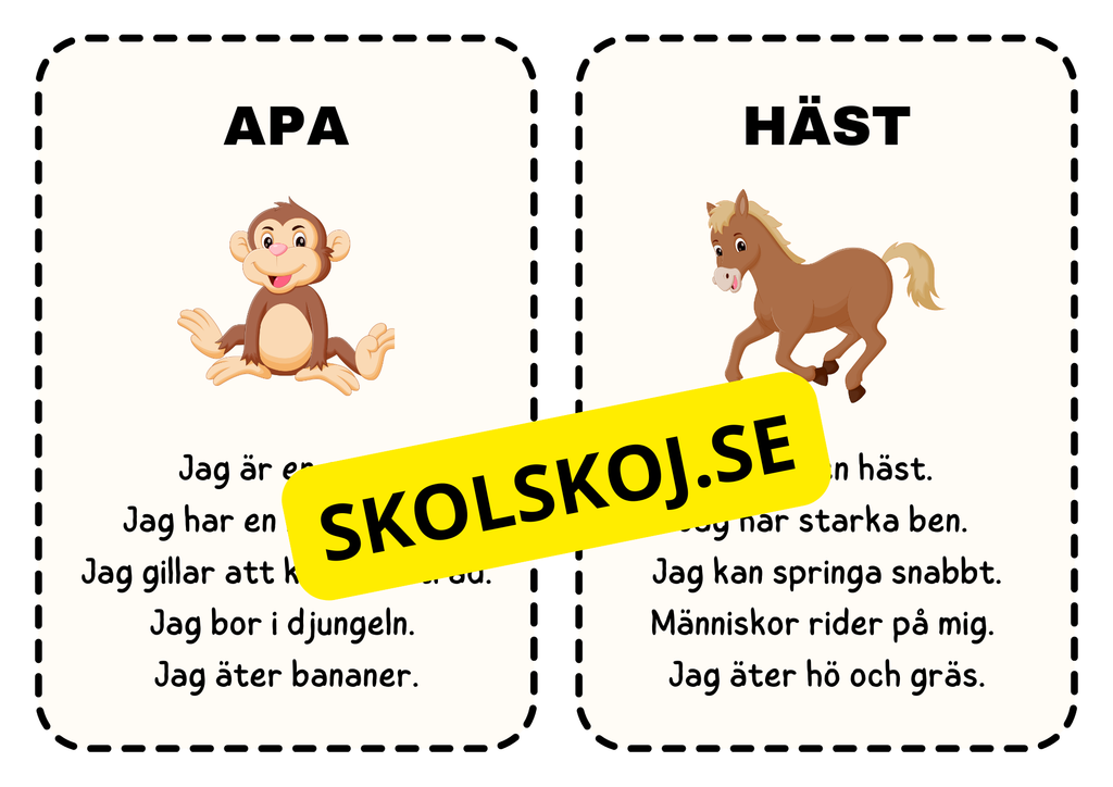 Läsförståelse - Flashkort