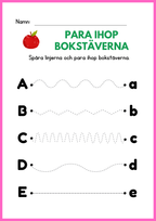 Para ihop bokstäverna - Versaler gemener
