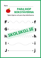 Para ihop bokstäverna - Versaler gemener