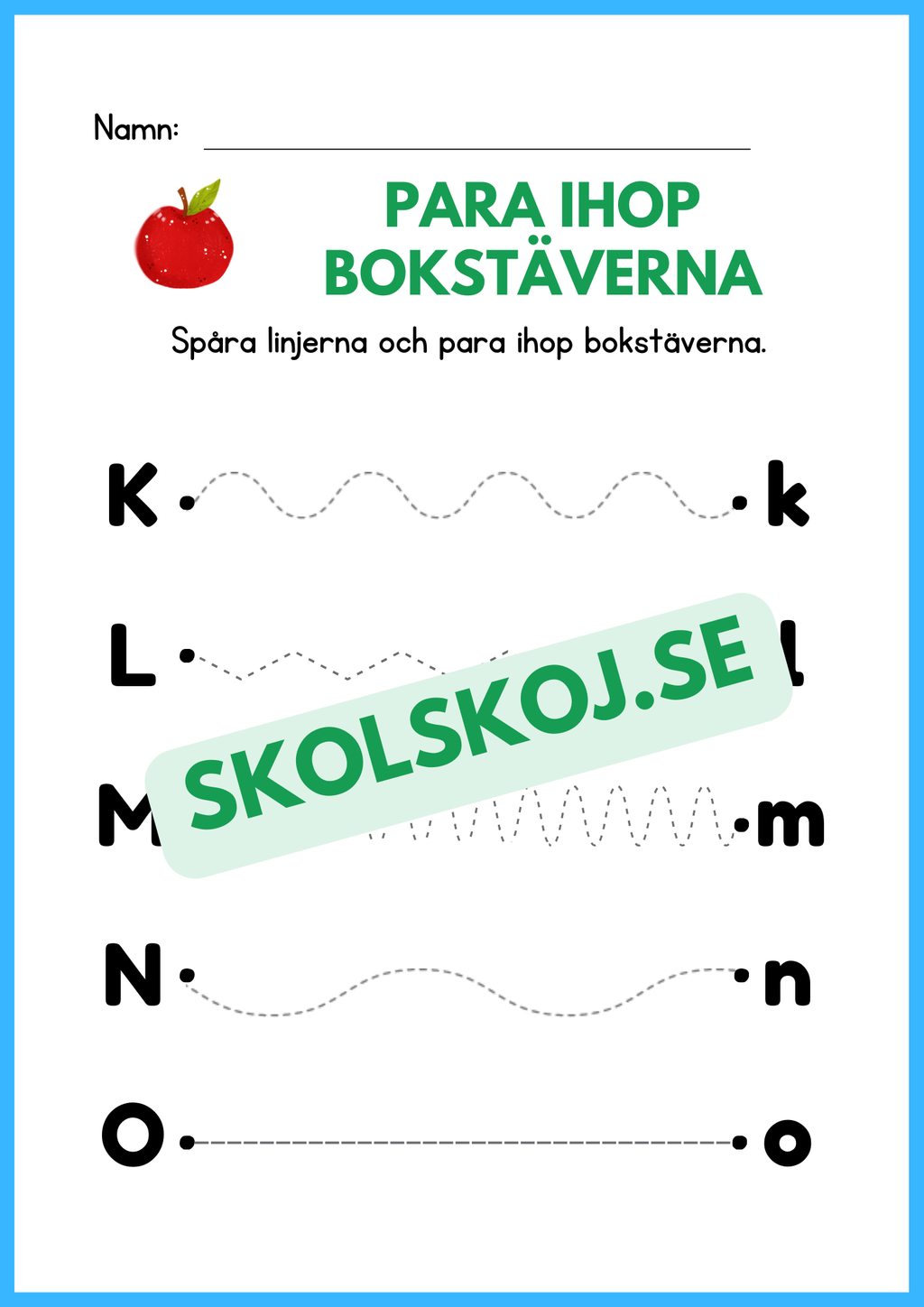 Para ihop bokstäverna - Versaler gemener