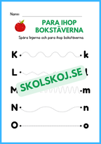 Para ihop bokstäverna - Versaler gemener